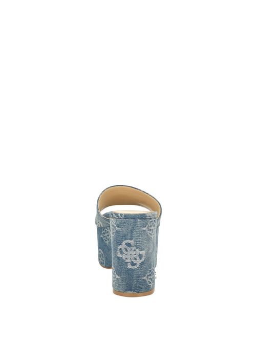 Guess Yapplea Denim Peony G Platform Mules Albastri | GUESS-SN29838