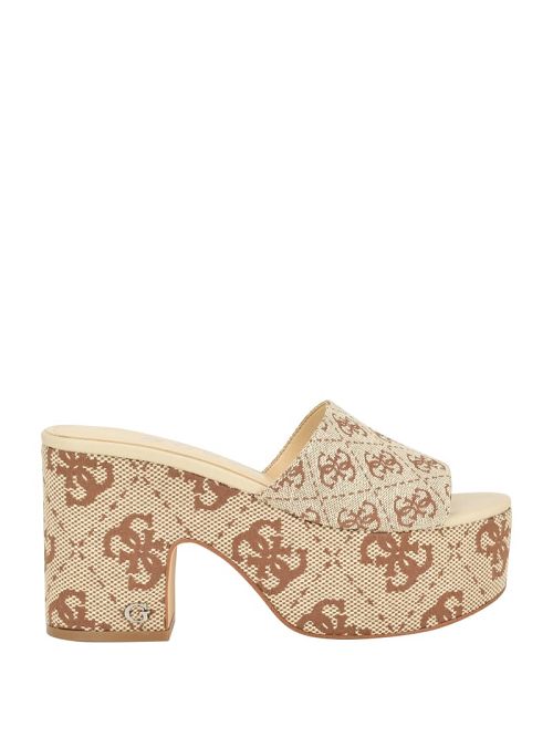 Guess Yapplea Quattro G Platform Mules Maro | GUESS-SN29724