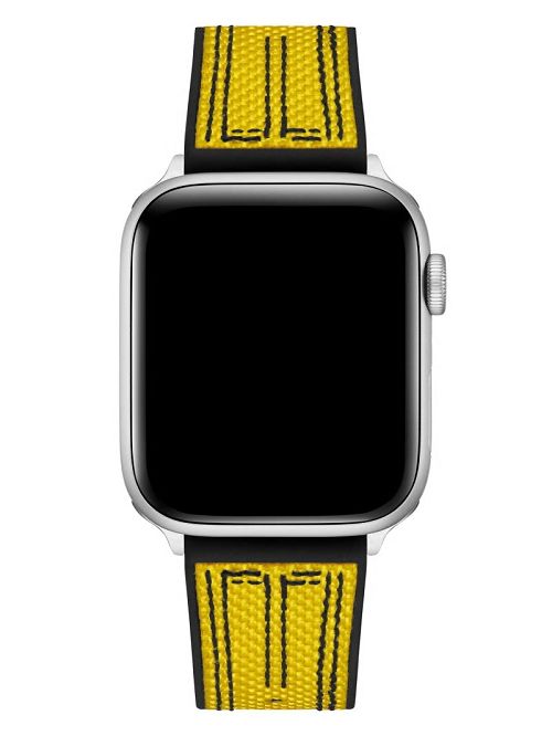 Guess Yellow and Black Woven 42-45 mm Band for Apple Watch® Galbeni | GUESS-SN31625
