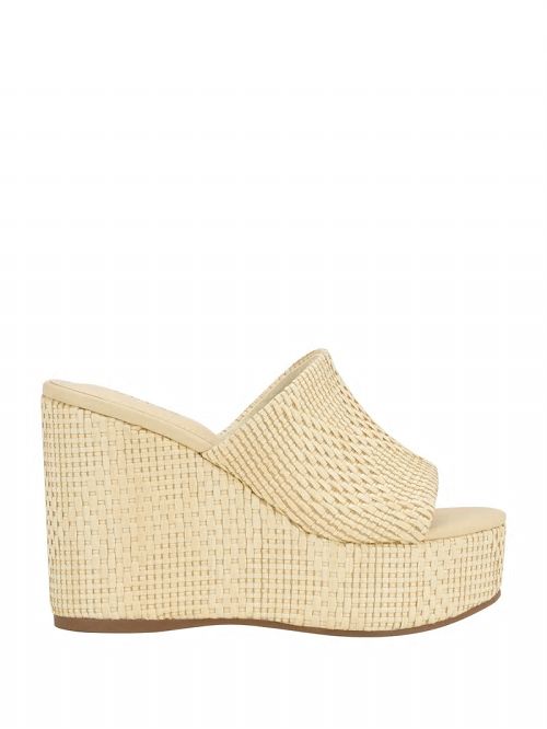 Guess Yenisa Woven Wedged Sandals Bej | GUESS-SN29803