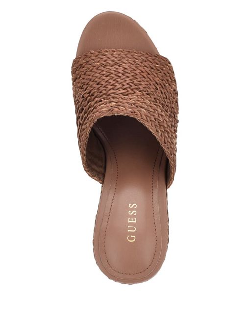 Guess Yenisa Woven Wedged Sandals Maro | GUESS-SN29684