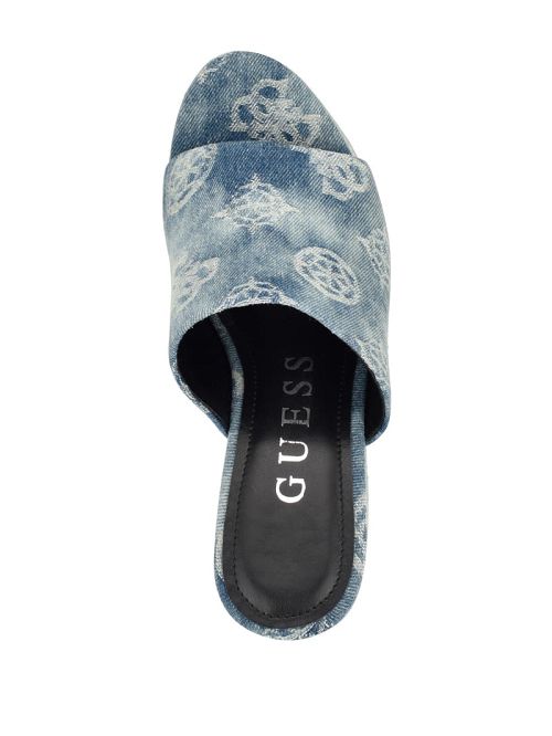 Guess Yenise Denim Platform Wedges Albastri | GUESS-SN29839