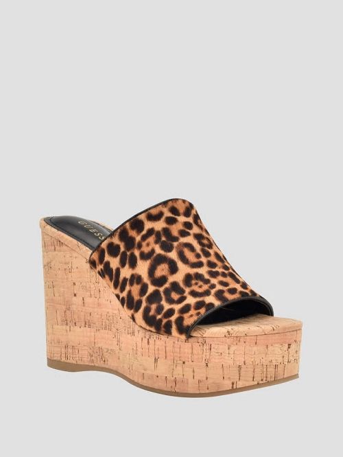 Guess Yenise Wedge Sandals Maro | GUESS-SN29659