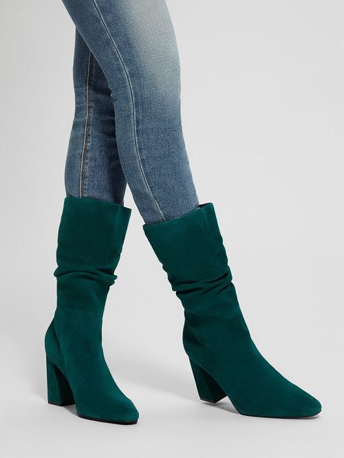 Guess Yeppy Suede Slouch Booties Verzi | GUESS-SN29911