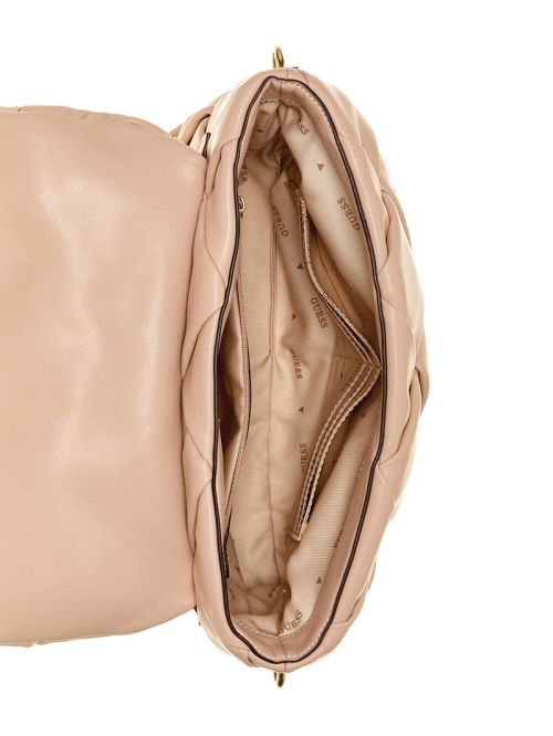 Guess Zaina Woven Shoulder Bag Roz | GUESS-SN28775