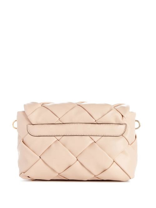 Guess Zaina Woven Shoulder Bag Roz | GUESS-SN29071