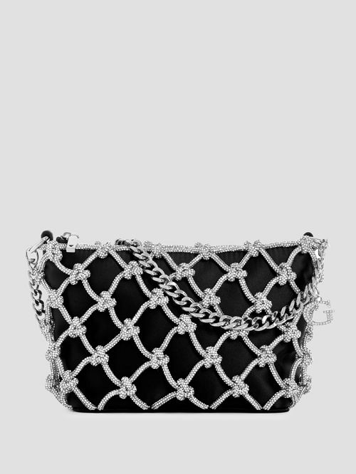 Guess Zalina Top-Zip Shoulder Bag Negrii | GUESS-SN29191