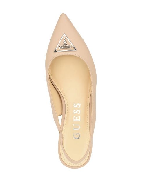 Guess Zanda Slingback Block Heels Bej | GUESS-SN29864