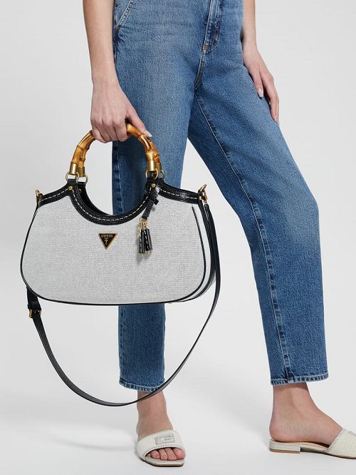 Guess Zarby Large Satchel Negrii | GUESS-SN28757