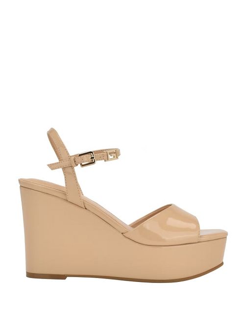 Guess Zione Patent Wedges Bej | GUESS-SN29669