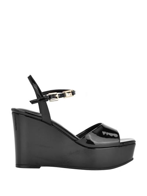 Guess Zione Patent Wedges Negrii | GUESS-SN29775